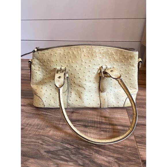 Vintage Dooney & Bourke Ostrich Domed Purse Satchel Bag - Picture 7 of 16